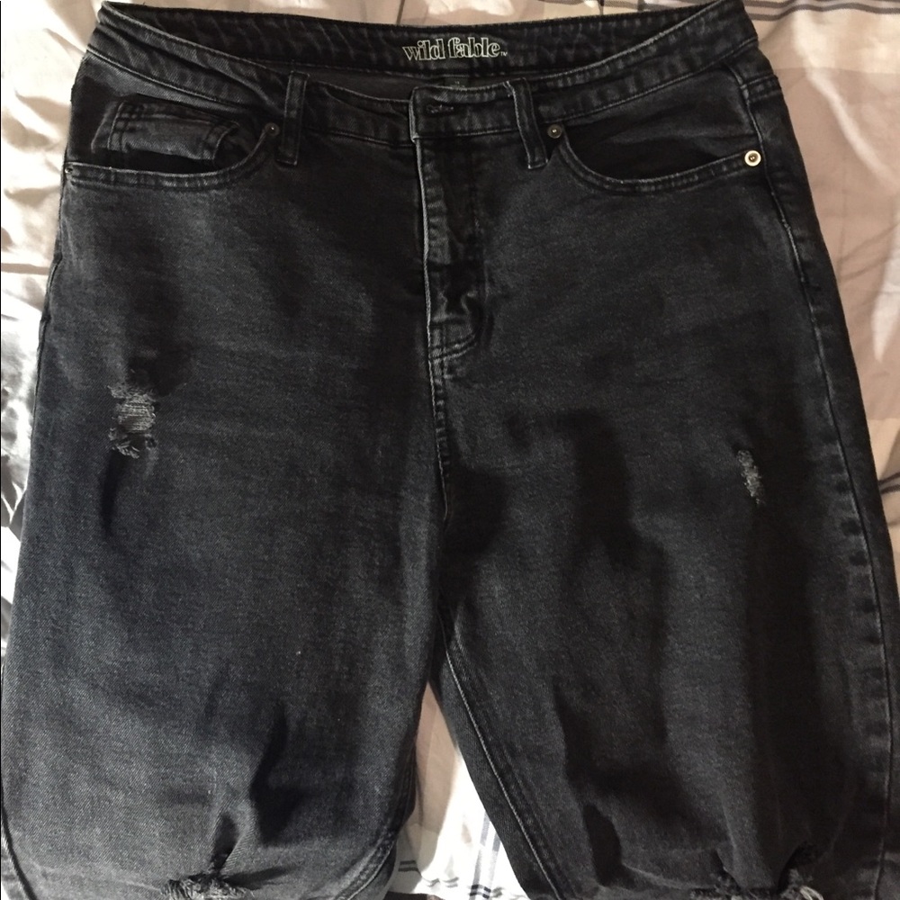 Wild fable ripped black mom jeans